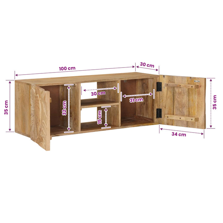 Vägg Tv Skåp Med Hylla Med Lagring Med Dörr 100 X 30 X 35 Cm