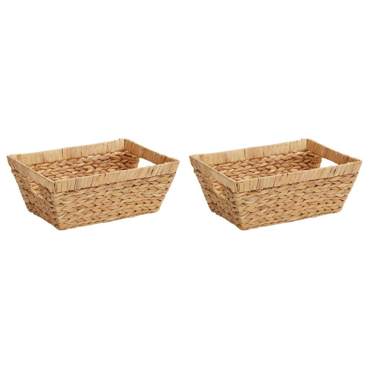 Förvaringskorgar 2 Pcs Naturfärg 38 X 28 X 15 Cm Vattenhyacint