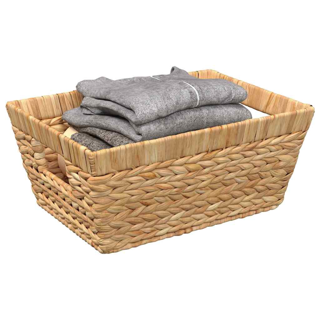 Förvaringskorgar 2 Pcs Naturfärg 38 X 28 X 15 Cm Vattenhyacint