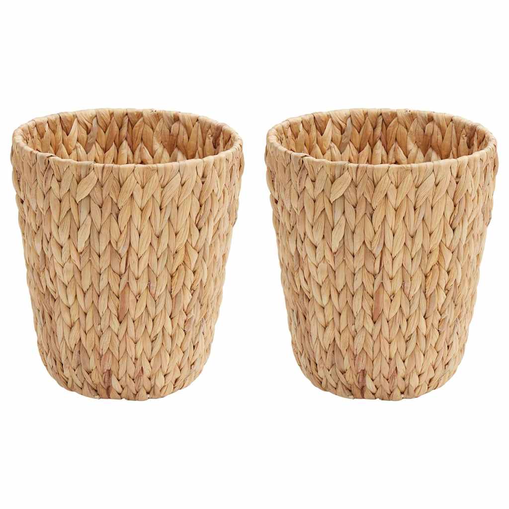 Papperskorgar För Avfall 2 Pcs Naturfärg 26 X 26 X 29 Cm