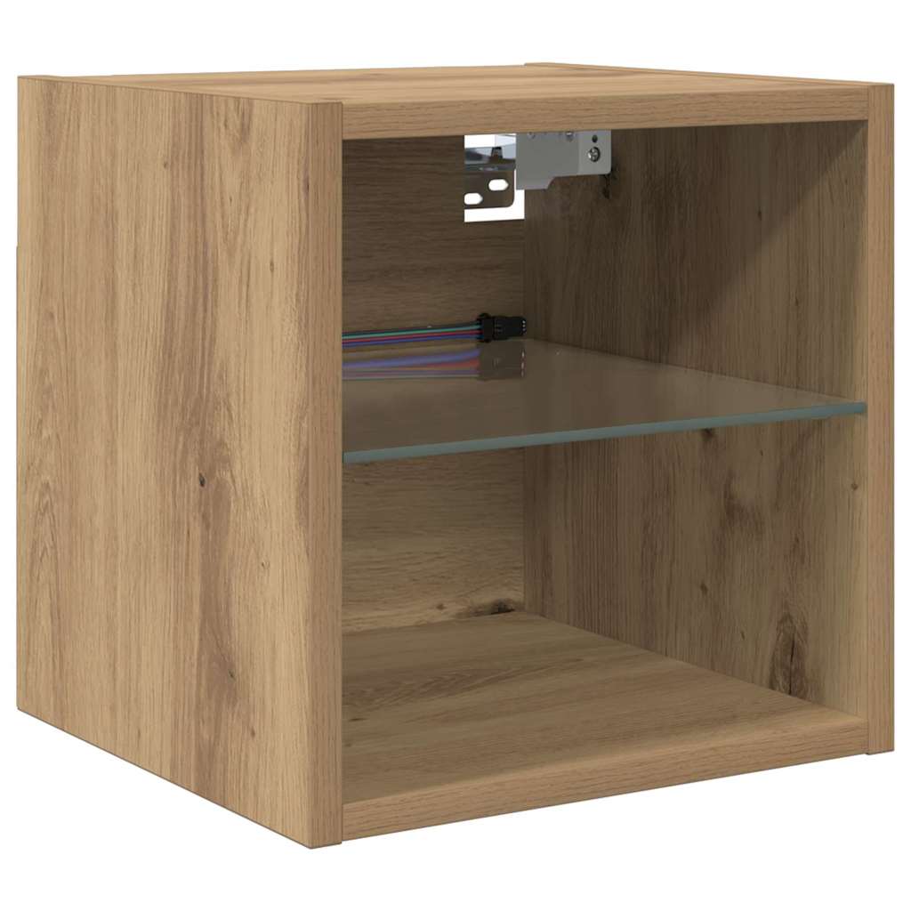 Tv Vägg Enheter 8 Pcs Artisan Ek Konstruerat Trä