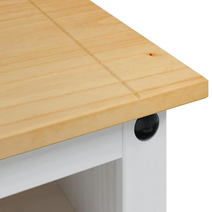 Tv-Skåp Corona Vit 100 X 40 X 52 Cm Massiv Furu