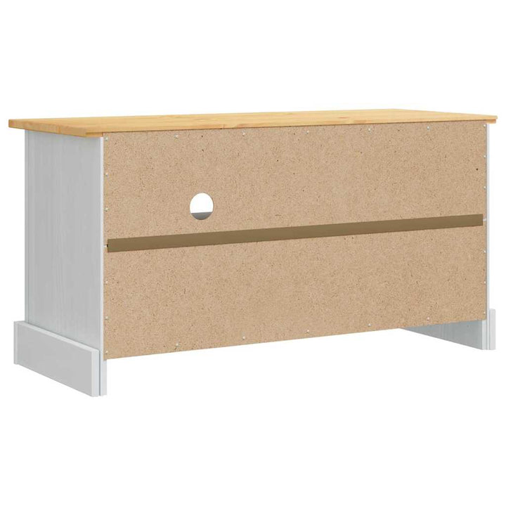 Tv-Skåp Corona Vit 100 X 40 X 52 Cm Massiv Furu