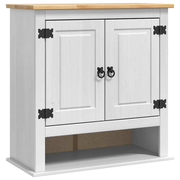 Hängande Skåp Med Dörr Corona Vit 70 X 33 X 71,5 Cm Massiv Furu