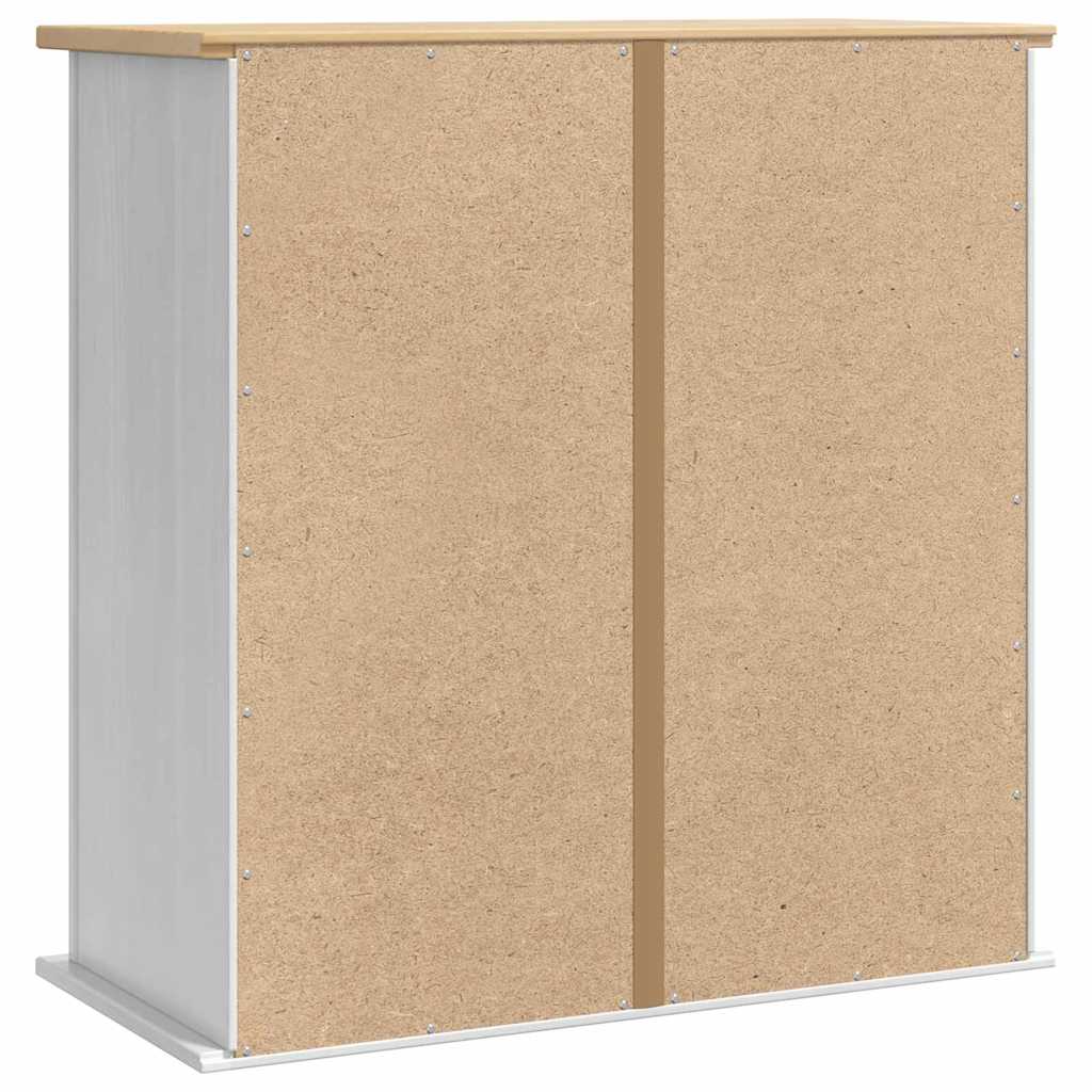 Hängande Skåp Med Dörr Corona Vit 70 X 33 X 71,5 Cm Massiv Furu
