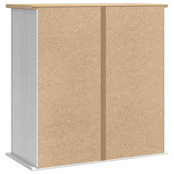 Hängande Skåp Med Dörr Corona Vit 70 X 33 X 71,5 Cm Massiv Furu