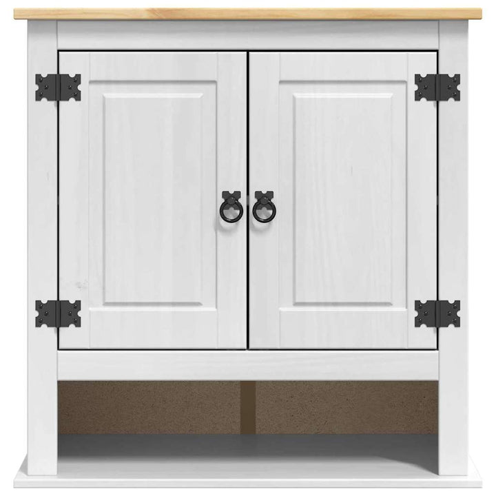 Hängande Skåp Med Dörr Corona Vit 70 X 33 X 71,5 Cm Massiv Furu