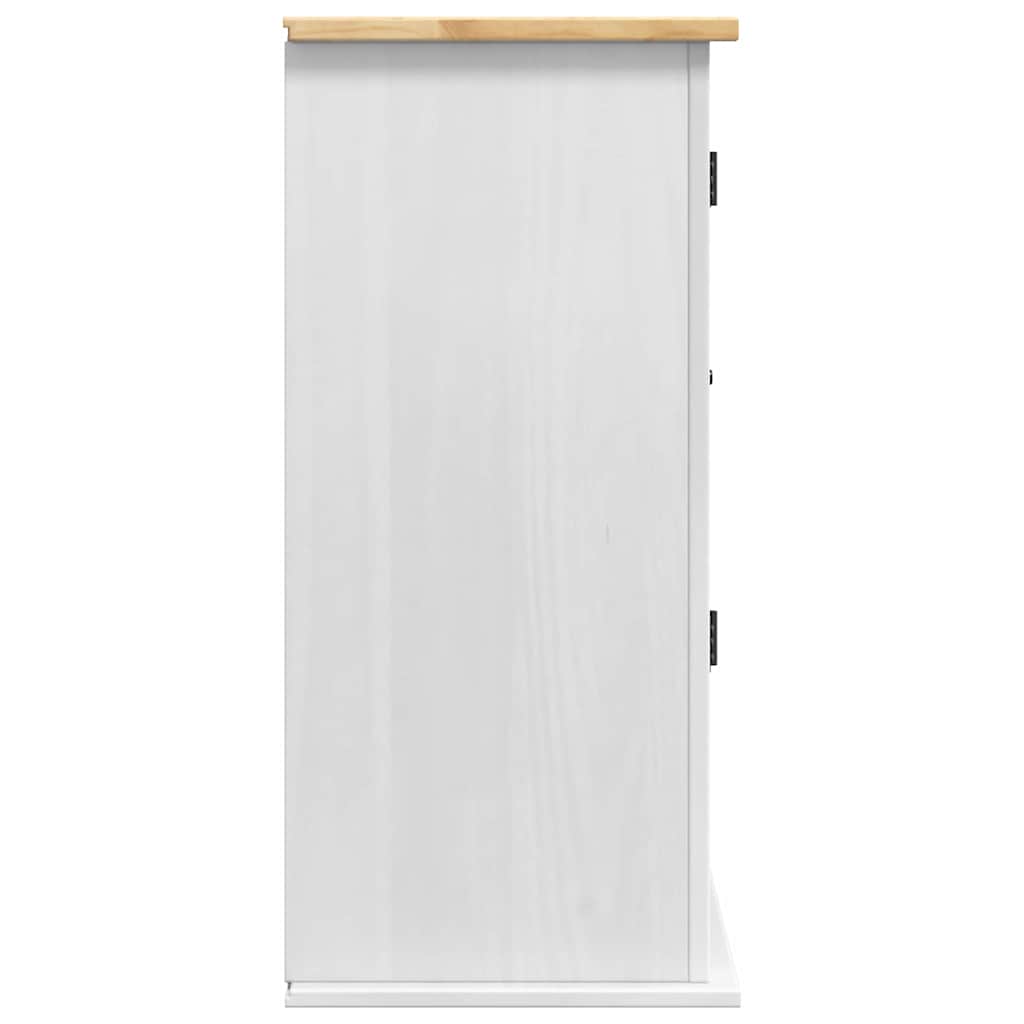 Hängande Skåp Med Dörr Corona Vit 70 X 33 X 71,5 Cm Massiv Furu