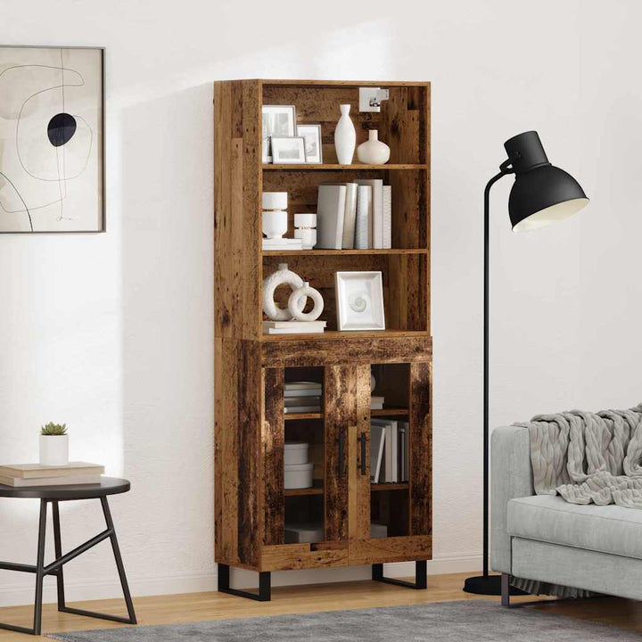 Högskåp Sonoma-Ek 69,5X34X180 Cm Konstruerat Trä