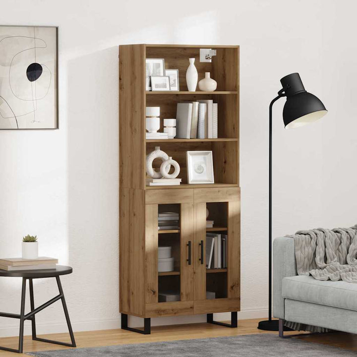 Högskåp Sonoma-Ek 69,5X34X180 Cm Konstruerat Trä