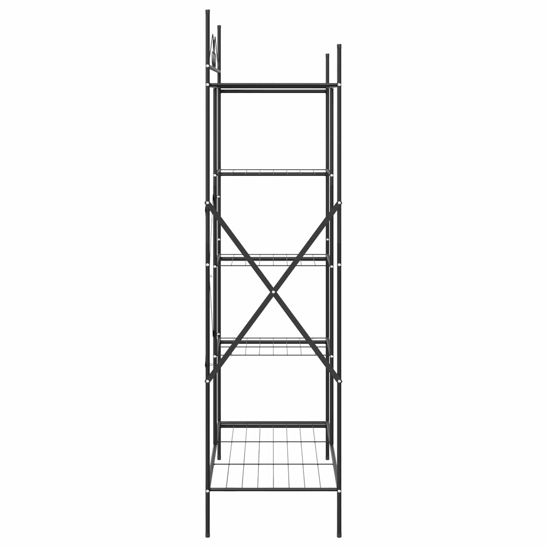Öppen Garderob Med Hylla Svart 104,5 X 45 X 172 Cm Stål