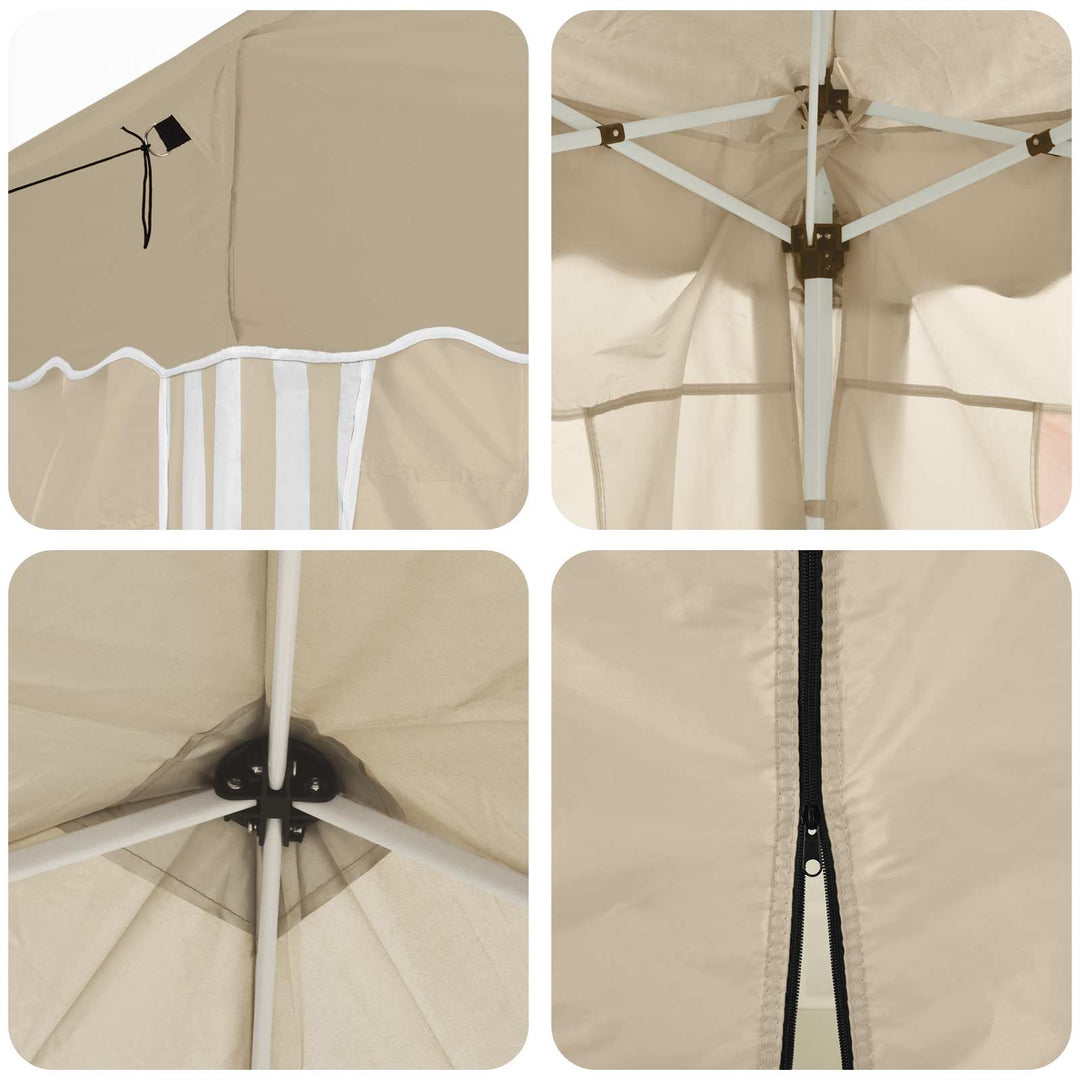 Pop-Up Partytält Gräddvit 575 X 288 X 245 Cm