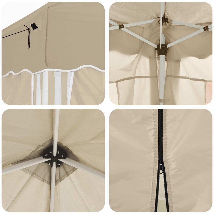 Pop-Up Partytält Gräddvit 575 X 288 X 245 Cm