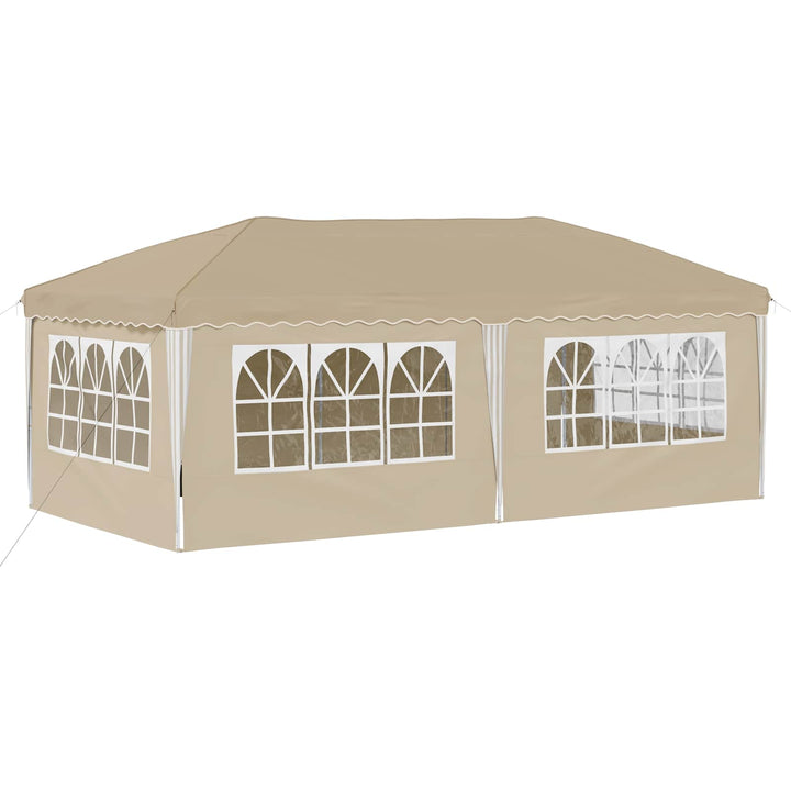 Pop-Up Partytält Gräddvit 575 X 288 X 245 Cm
