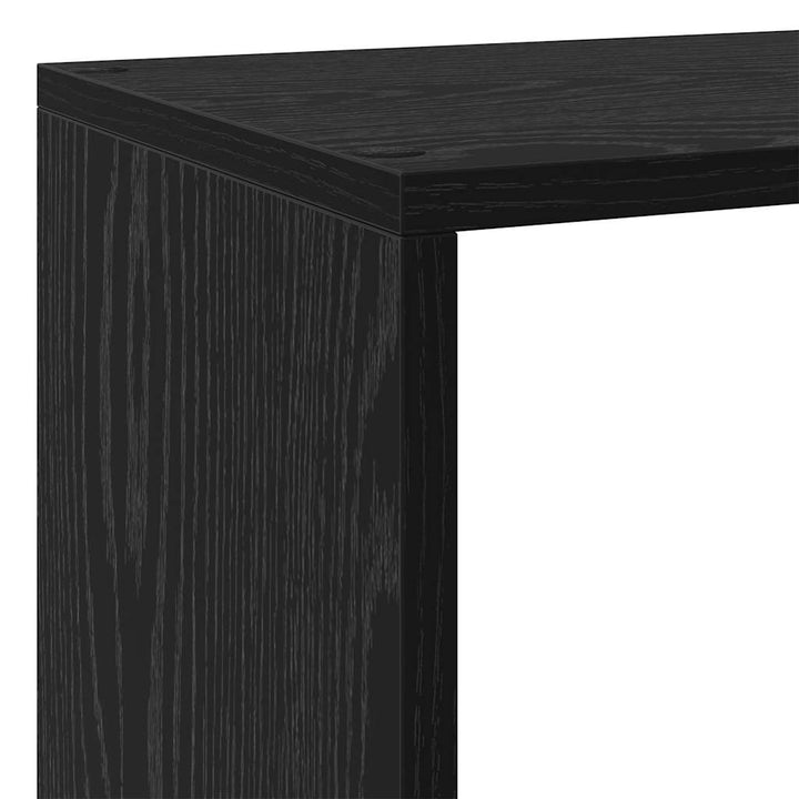 Rumsavdelare Bokhylla Svart Ek 137,5 X 29 X 103,5 Cm