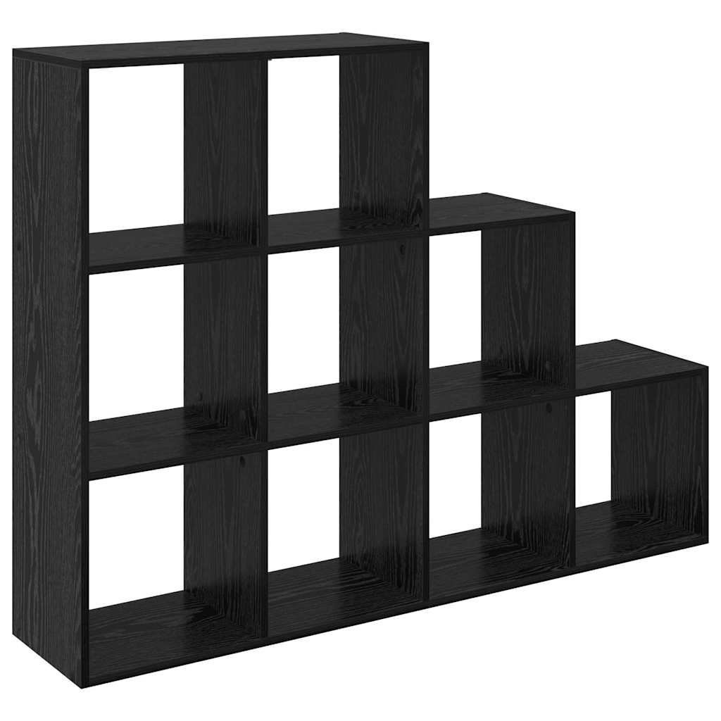 Rumsavdelare Bokhylla Svart Ek 137,5 X 29 X 103,5 Cm