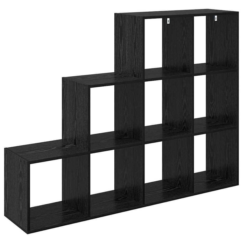 Rumsavdelare Bokhylla Svart Ek 137,5 X 29 X 103,5 Cm