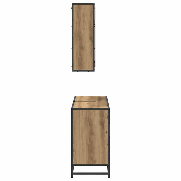Badrumsmöbelset 2 St Artisan Ek 80 X 33 X 60 Cm Konstruerat Trä