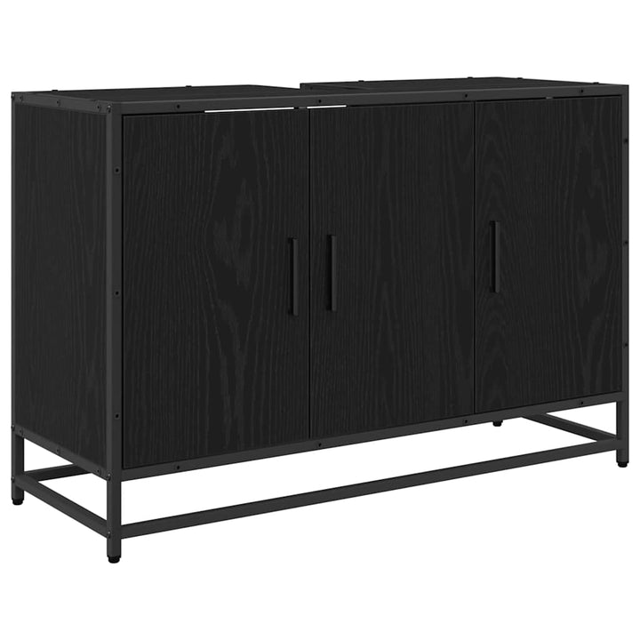 Badrumsmöbelset Med Låda 2 Pcs Gammalt Trä Konstruerat Trä