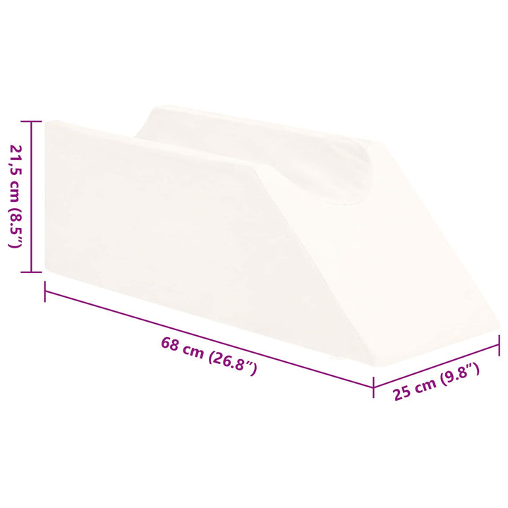 Ben Kudde Enfärgad Vit 68 X 25 X 21,5 Cm Pu Skum