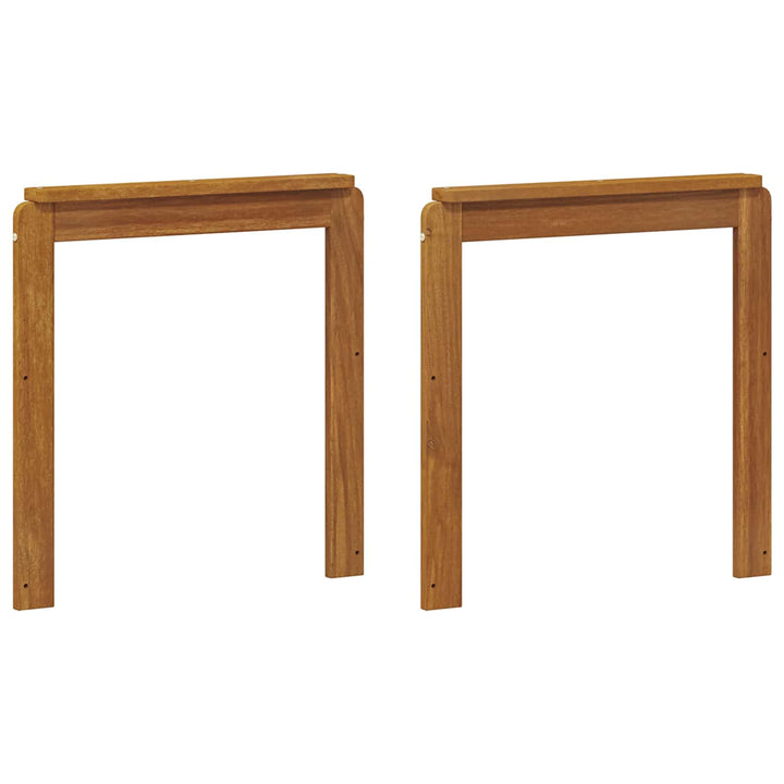 Armstöd 2 St Brun 59 X 6 X 61 Cm Massivt Akaciaträ