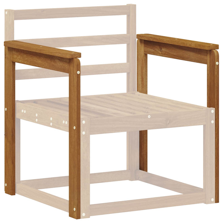 Armstöd 2 St Brun 59 X 6 X 61 Cm Massivt Akaciaträ