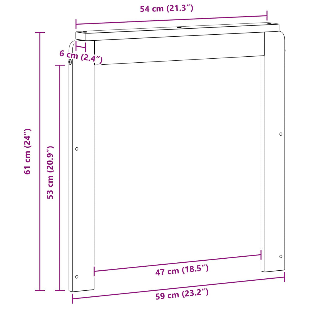 Armstöd 2 St Brun 59 X 6 X 61 Cm Massivt Akaciaträ