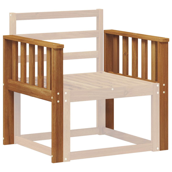 Armstöd 2 Pcs Brun 60 X 6 X 61 Cm Konstruerat Trä
