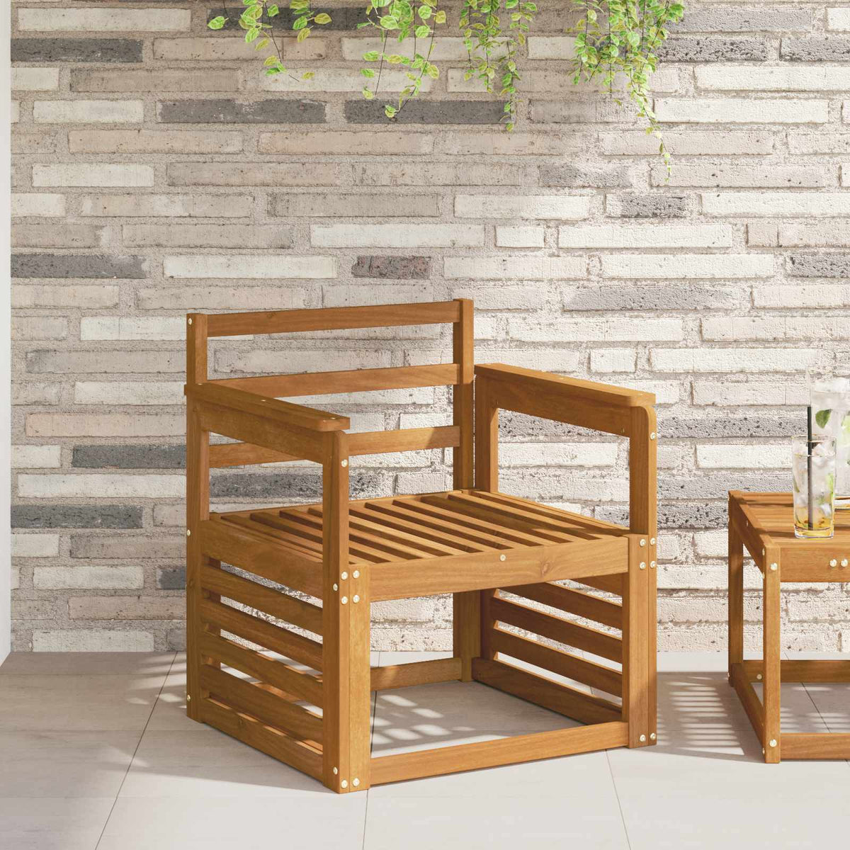 Armstöd 2 St Brun 59 X 6 X 61 Cm Massivt Akaciaträ
