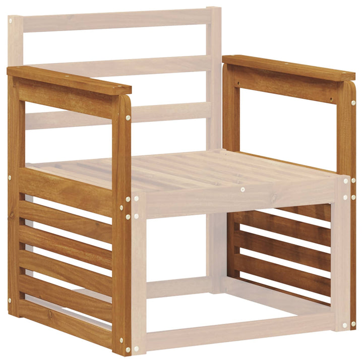 Armstöd 2 St Brun 59 X 6 X 61 Cm Massivt Akaciaträ