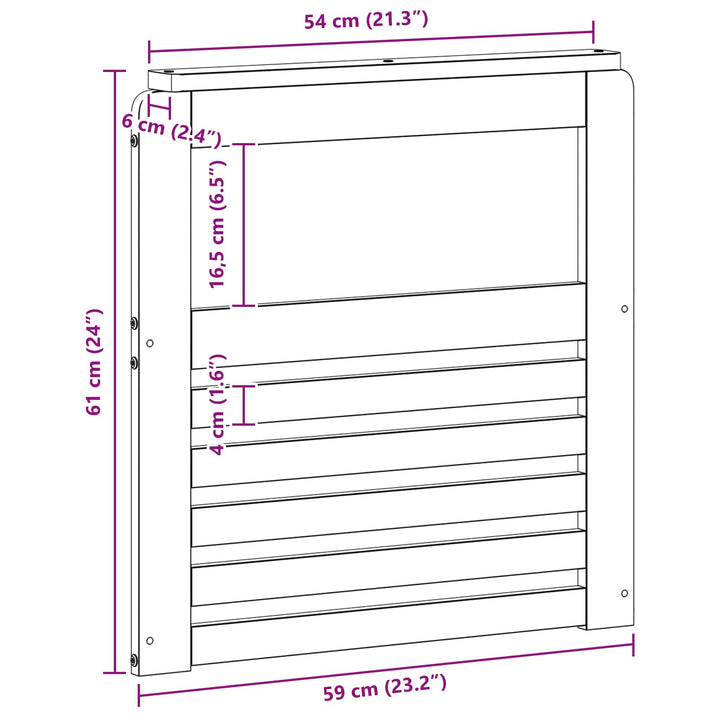 Armstöd 2 St Brun 59 X 6 X 61 Cm Massivt Akaciaträ