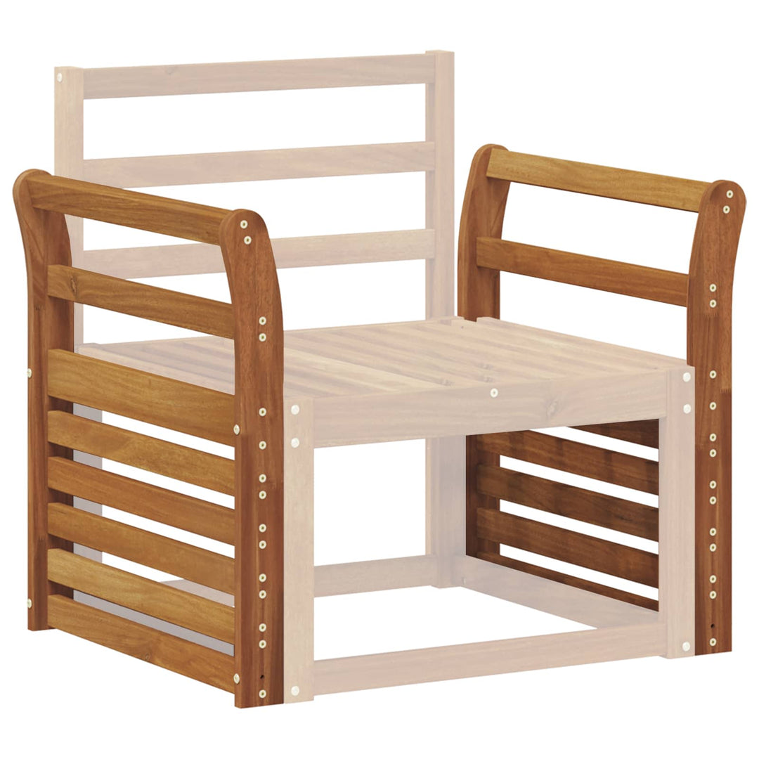 Armstöd 2 St Naturlig 58,5 X 8 X 60 Cm Massivt Akaciaträ