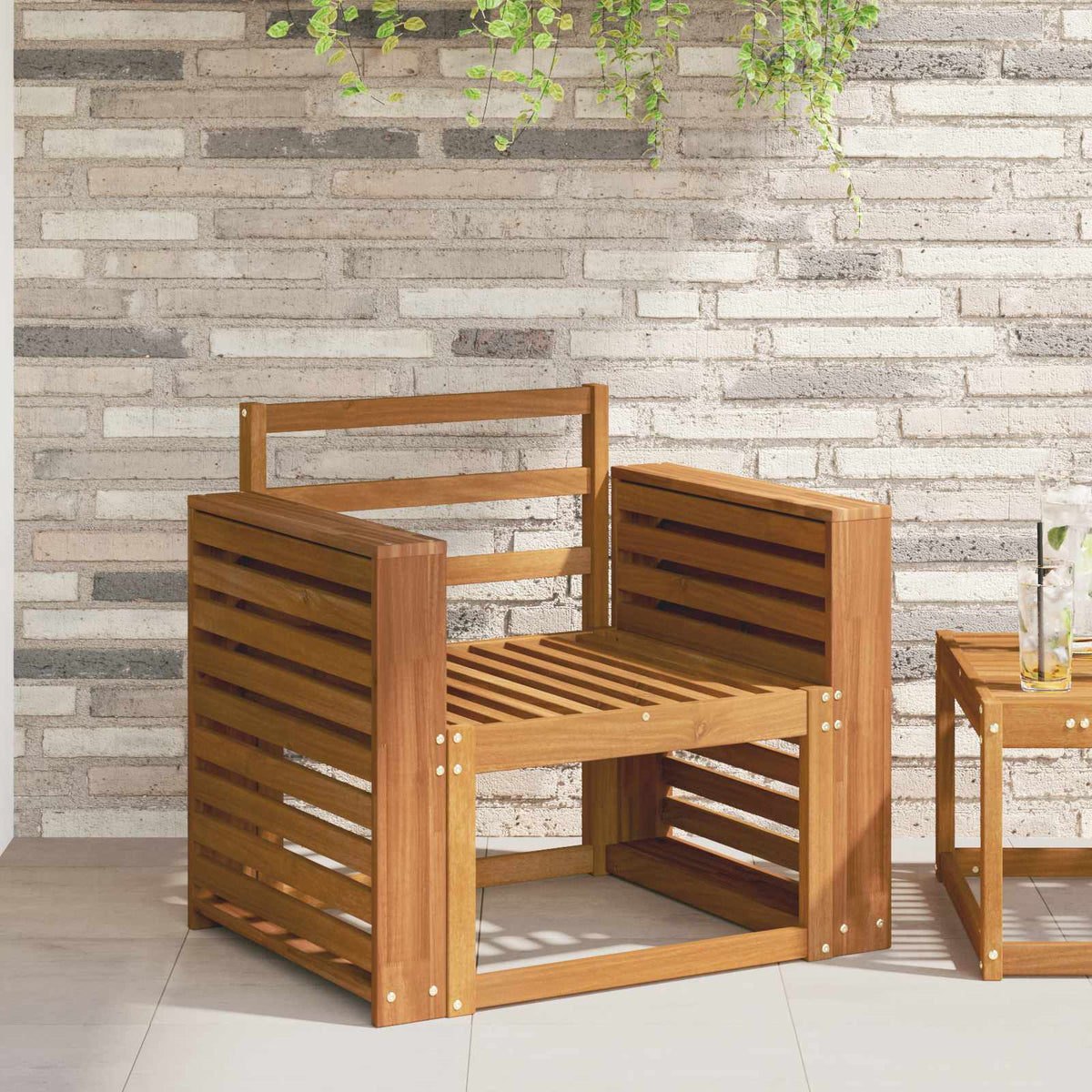 Armstöd 2 St Brun 58.5 X 10 X 61 Cm Massivt Akaciaträ