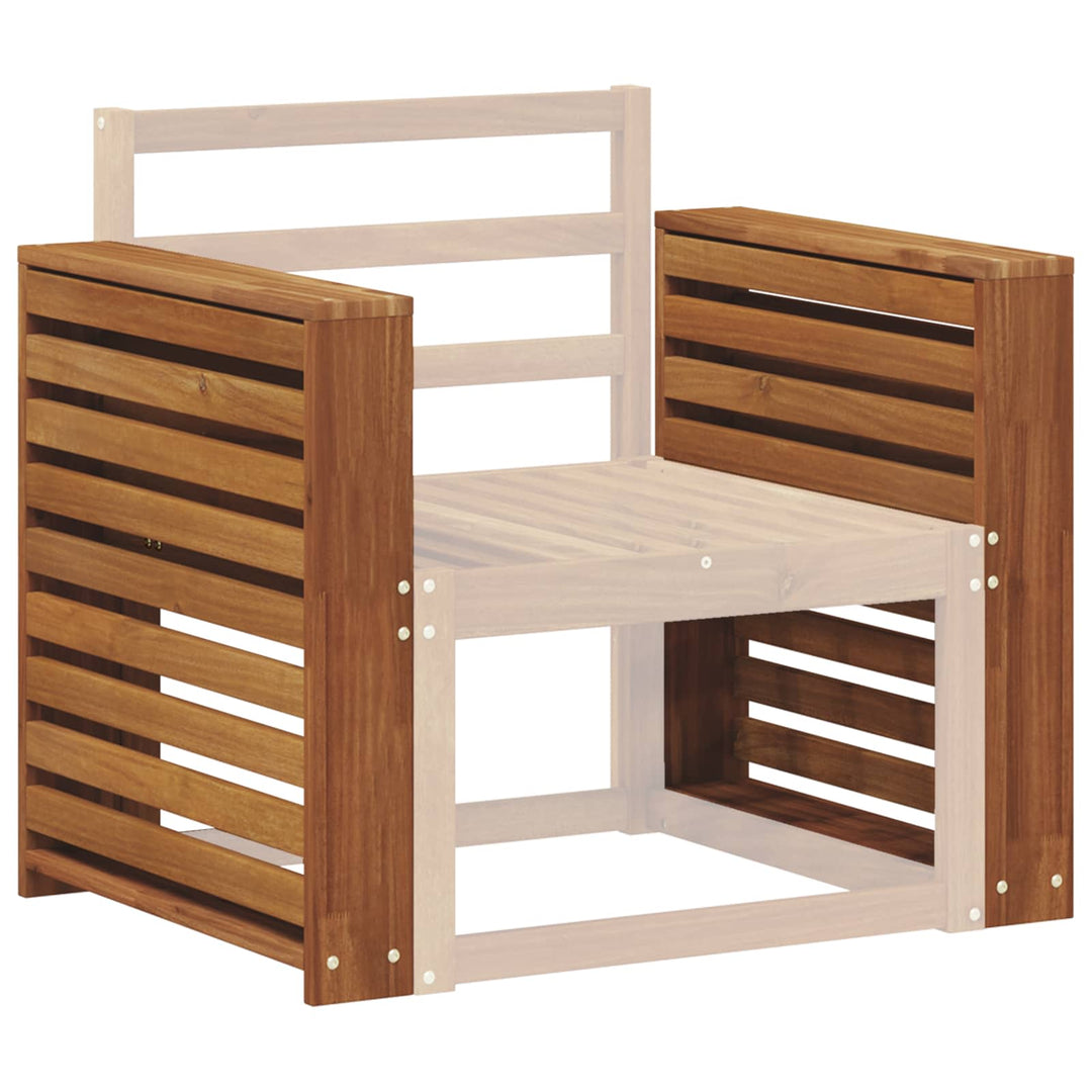 Armstöd 2 St Brun 58.5 X 10 X 61 Cm Massivt Akaciaträ