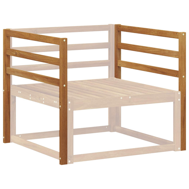 Armstöd 2 Pcs Naturlig 79 X 4 X 73 Cm Massivt Akaciaträ