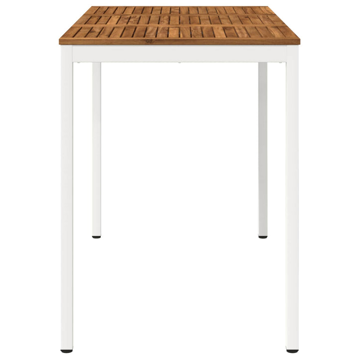 Trädgård Bar Bord Naturlig Och Vit 141 X 80,5 X 105 Cm
