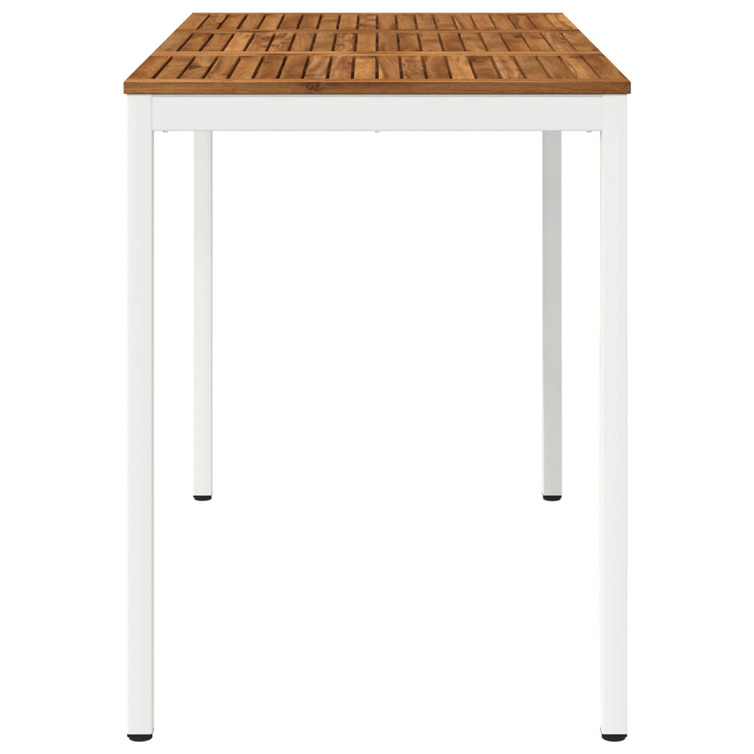 Trädgård Bar Bord Naturlig Och Vit 141 X 80,5 X 105 Cm