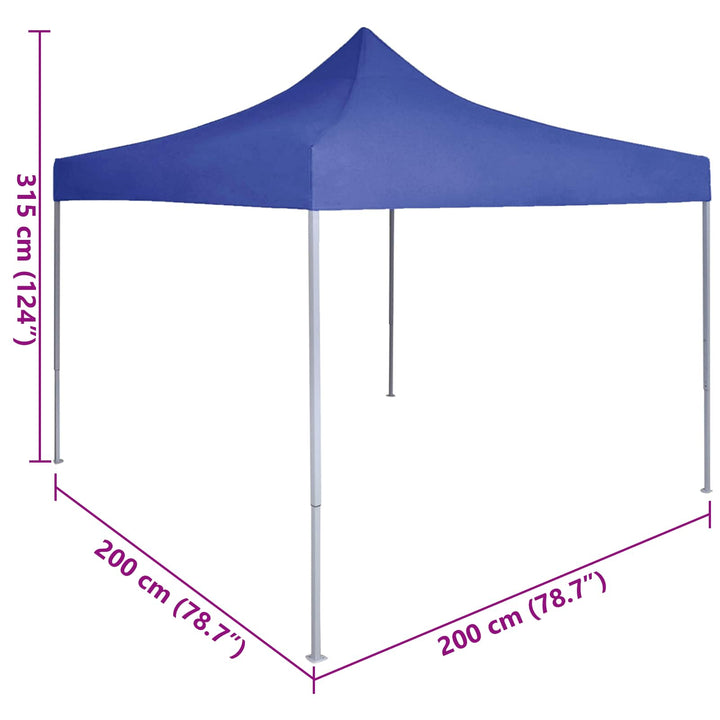 Partytält Blå 200 X 200 X 315 Cm Oxford Tyg