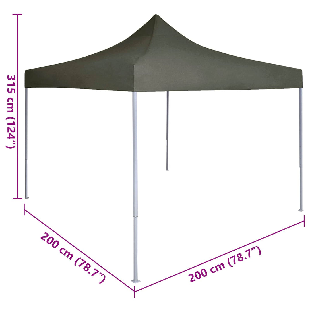 Partytält Antracit 200 X 200 X 315 Cm Oxford Tyg