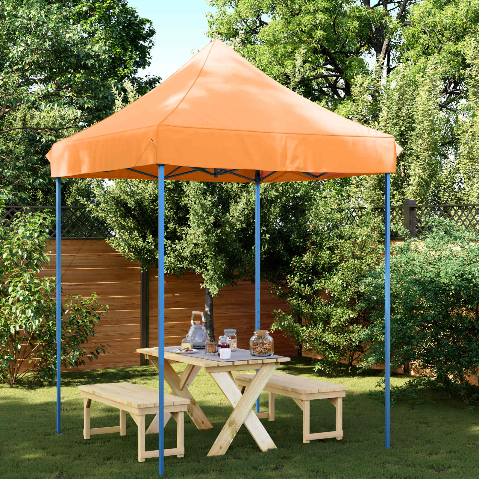 Partytält Orange 200 X 200 X 306 Cm Oxford Tyg