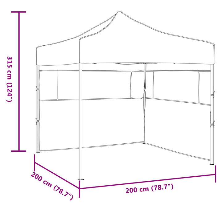 Partytält Blå 200 X 200 X 315 Cm Oxford Tyg