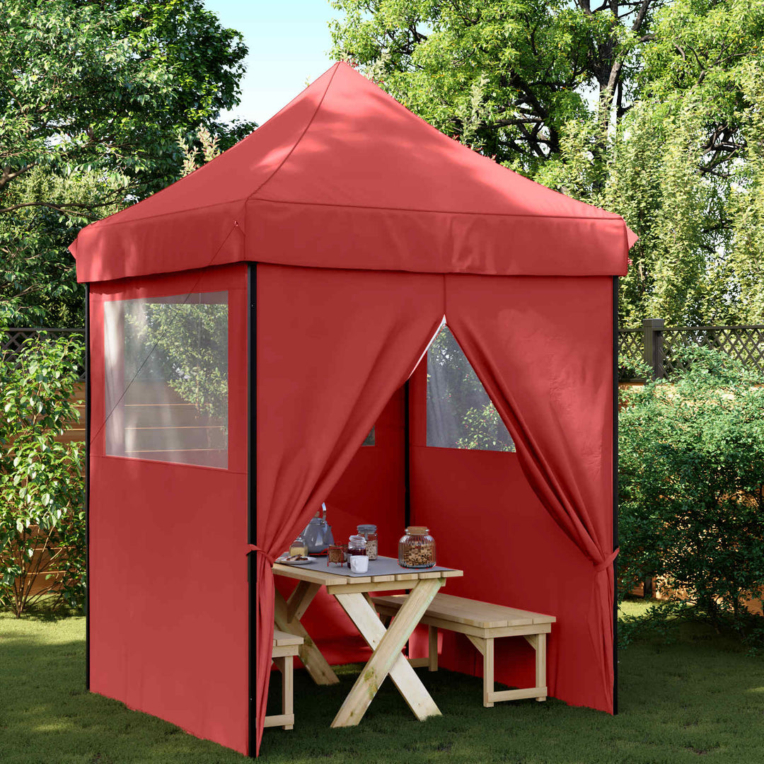 Partytält Vinröd 200 X 200 X 306 Cm Oxford Tyg