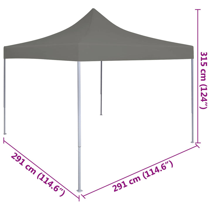 Partytält Antracit 291 X 291 X 315 Cm Oxford Tyg
