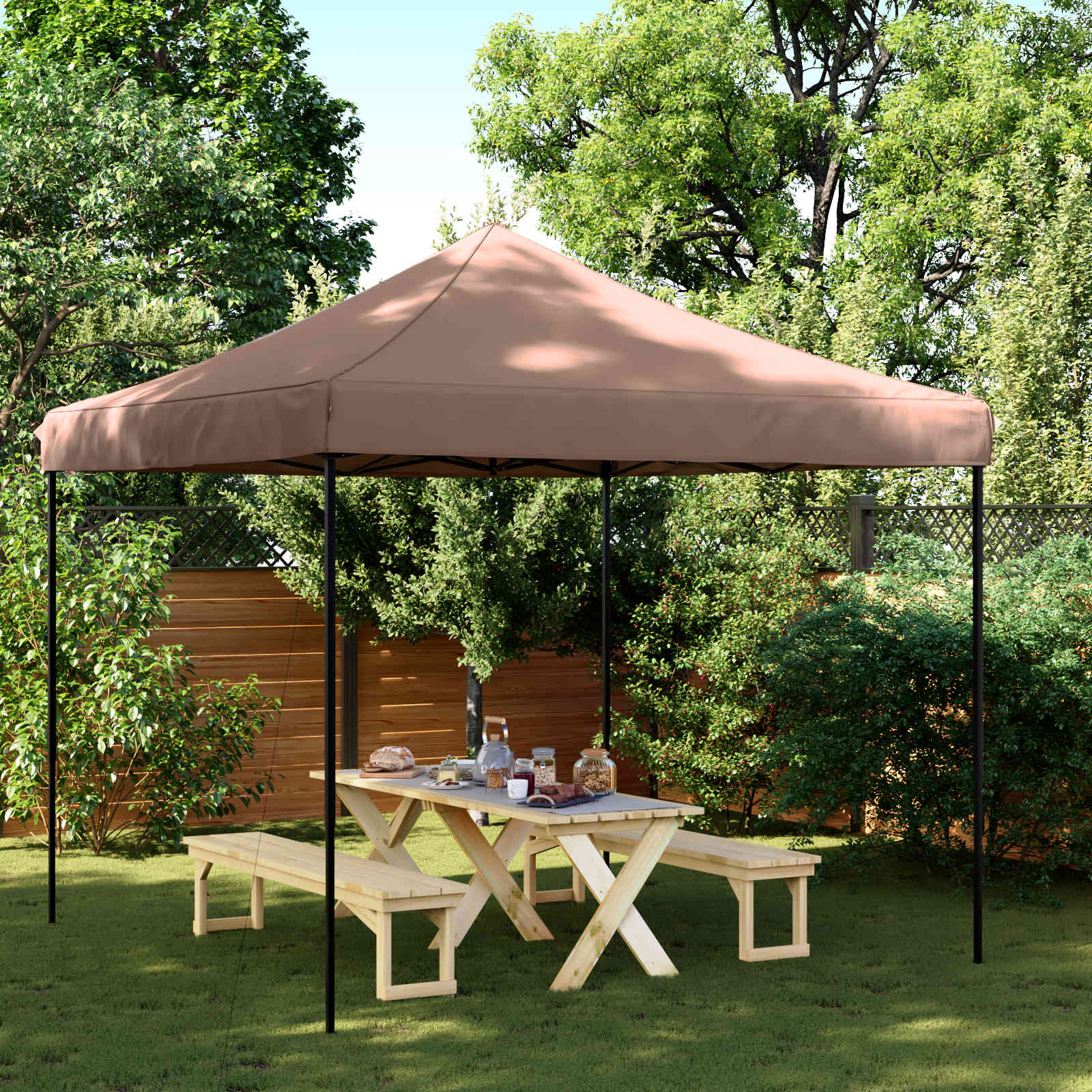 Partytält Brun 292 X 292 X 315 Cm Oxford Tyg