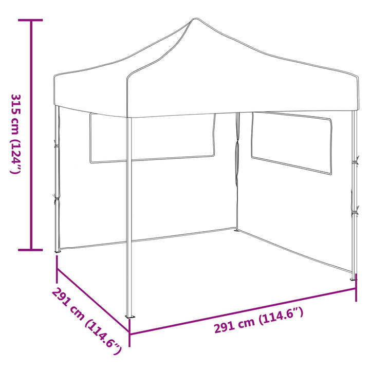 Partytält Antracit 291 X 291 X 315 Cm Oxford Tyg