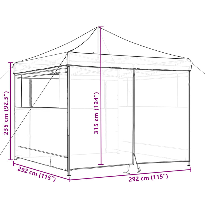 Partytält Terracotta 292 X 292 X 315 Cm Oxford Tyg
