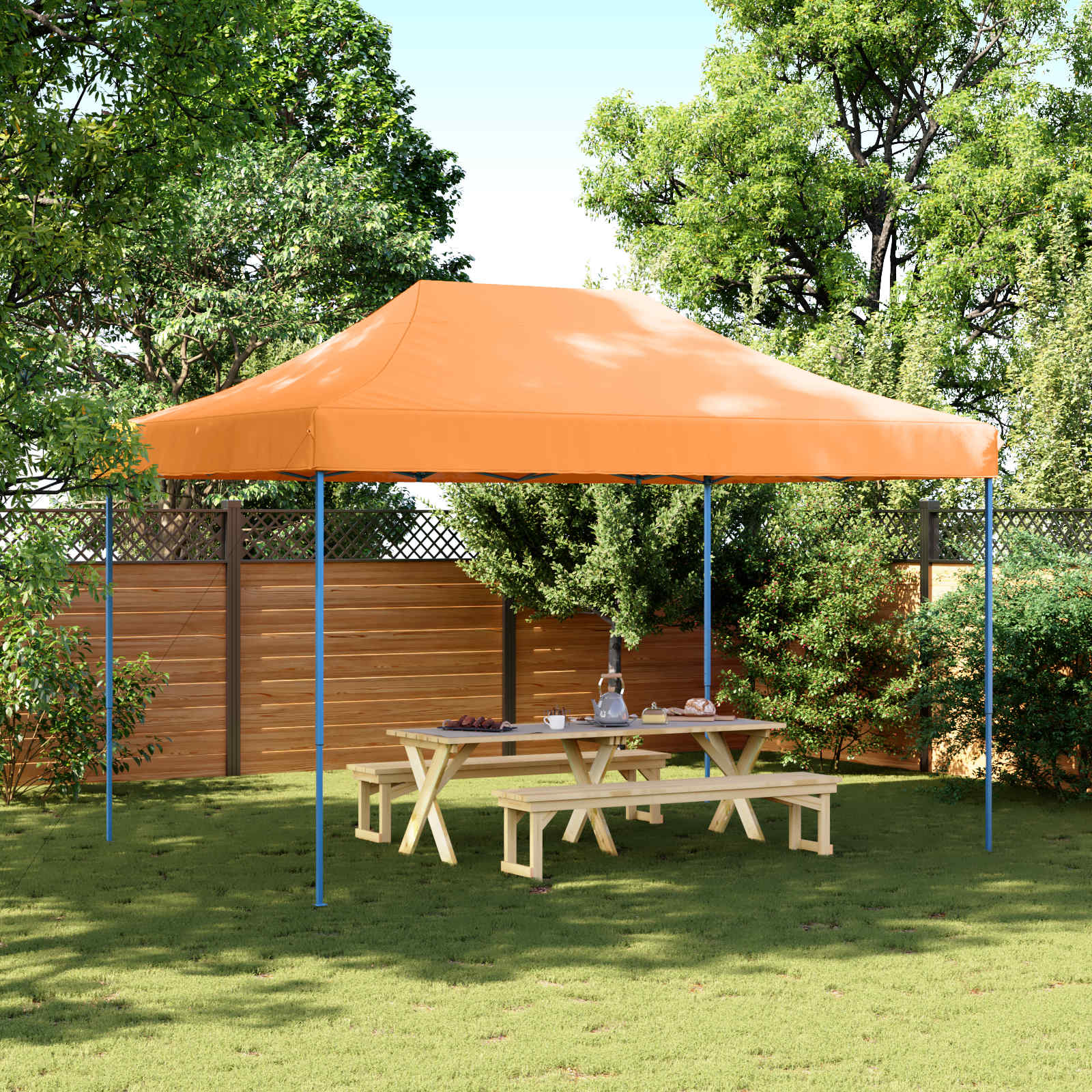 Partytält Orange 279 X 410 X 315 Cm Oxford Tyg
