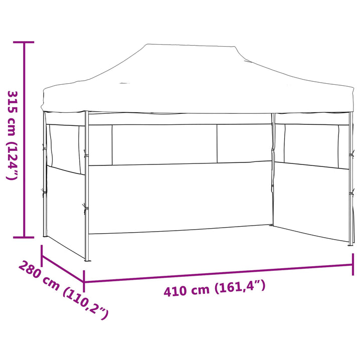 Partytält Blå 280 X 410 X 315 Cm Oxford Tyg
