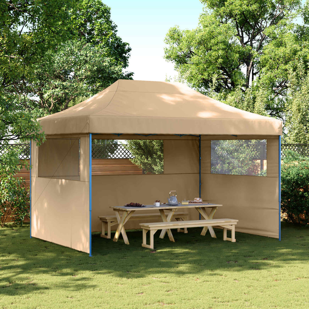 Partytält Beige 279 X 410 X 315 Cm Oxford Tyg