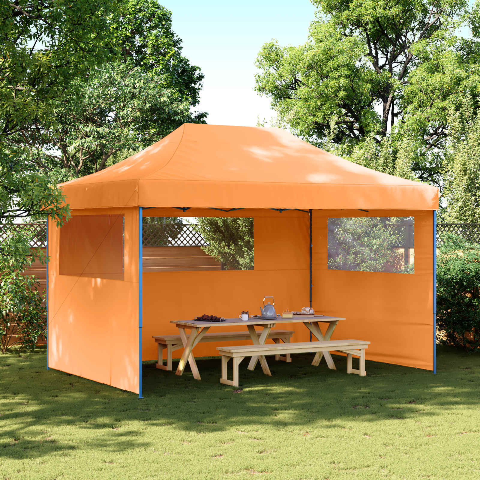 Partytält Orange 279 X 410 X 315 Cm Oxford Tyg